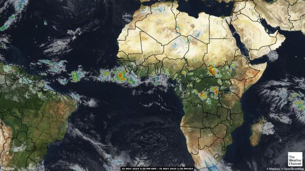 Africa Počasí Mapa Satelitní 