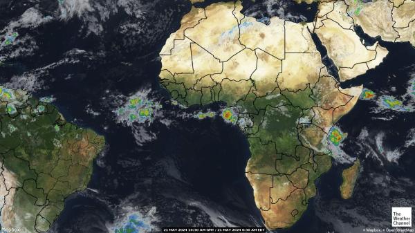 Africa Carta meteorologica satellitare 