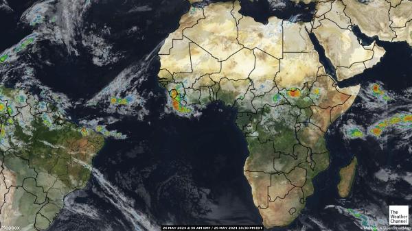 アフリカ 天気衛星地図 