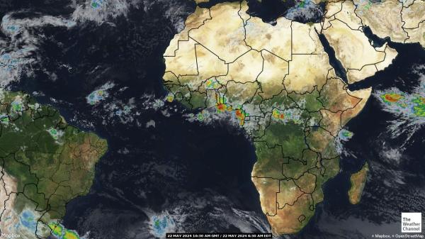 Afrika Vejr Satellite Kort 