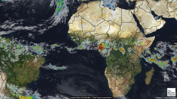 Africa Weather Satellite Map 