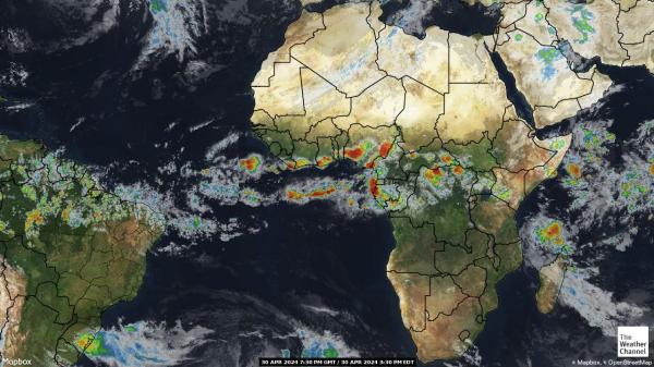 Africa Weather Satellite Map 