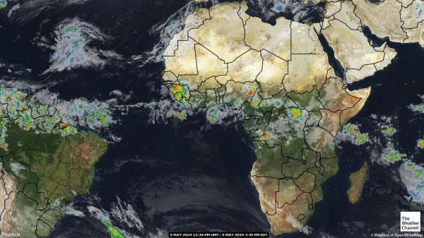África Mapa de satélite Tempo 