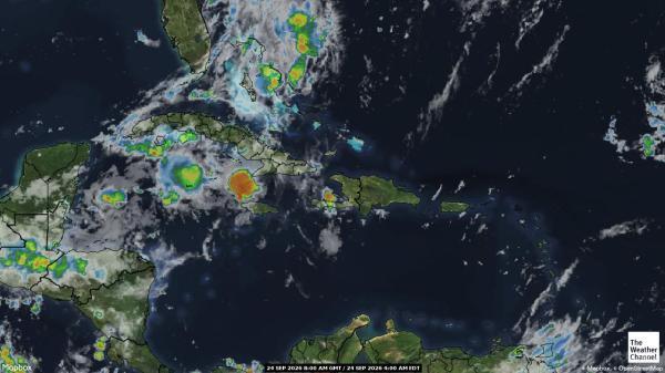 Antigua és Barbuda Időjárás felhő térkép 