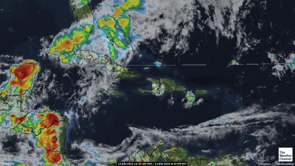 Antigua og Barbuda Værsatellitt kart 