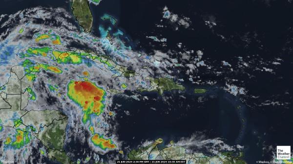 Antigua and Barbuda Počasí Mapa Satelitní 