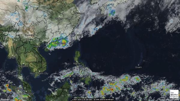 Asia Weather Satellite Map 