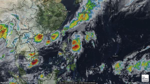 Asien Wetter-Satelliten-Karte 