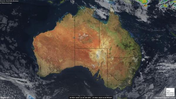オーストラリア 天気衛星地図 