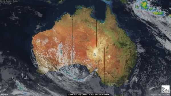 Australië Weer Satellite Kaart 