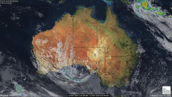Australia Carta meteorologica satellitare 