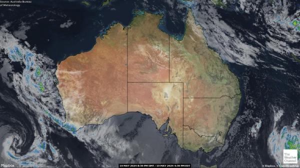 Australia Værsatellitt kart 