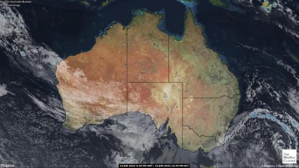 Australia Pogoda satelitarna mapa 