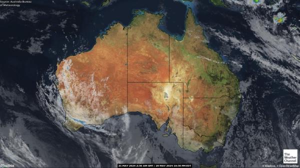 Australien Vejr Satellite Kort 