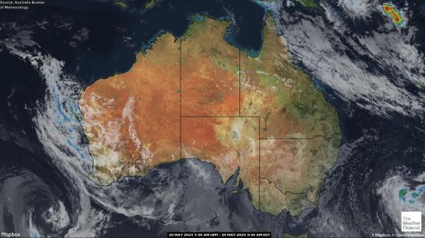 Australia Værsatellitt kart 