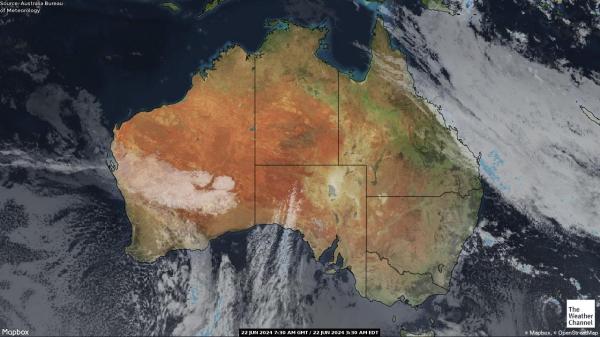 Australia Počasí Mapa Satelitní 