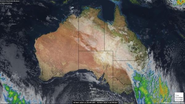 Australia Sää satelliitti kartta 