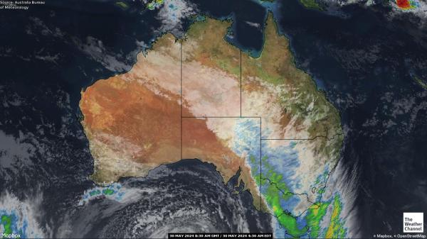 Australien Weather Satellite Map 