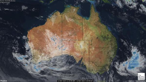 Australia Mapa satelital del tiempo 