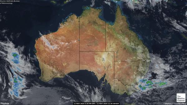 أستراليا خريطة الطقس القمر الصناعي 