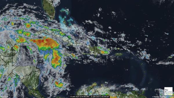 Barbados Počasí Mapa Satelitní 