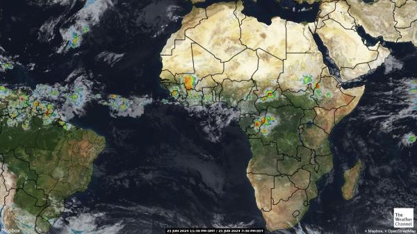 Botswana Počasí Mapa Satelitní 