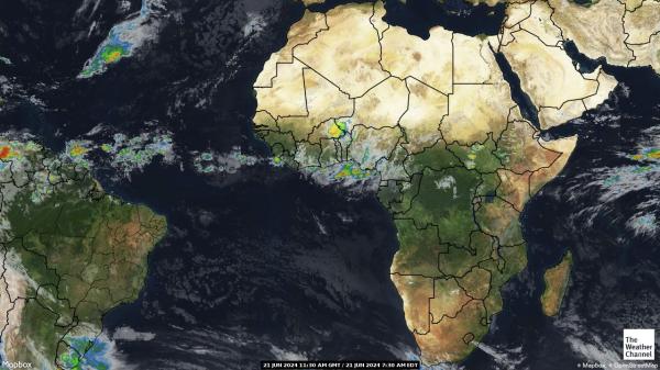 Burkina Faso Počasí Mapa Satelitní 
