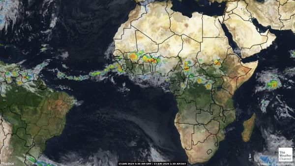 Burkina Faso Værsatellitt kart 
