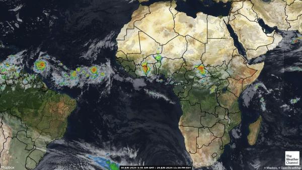 Burkina Faso Počasí Mapa Satelitní 