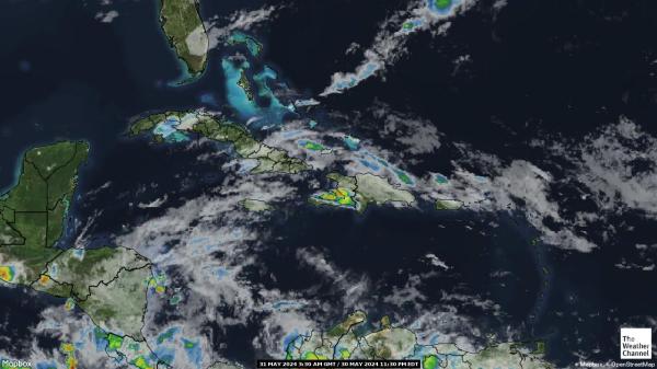 Caribbean Počasí Mapa Satelitní 