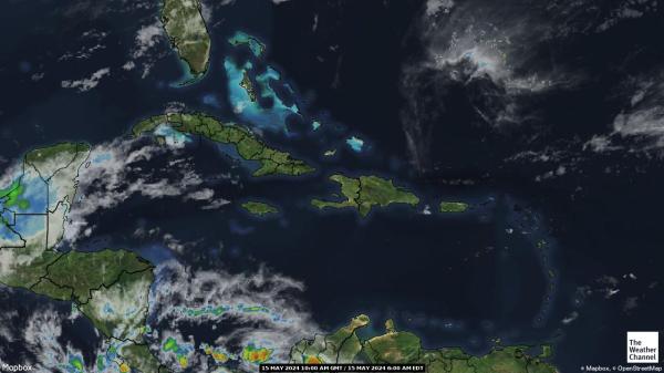 Caribe Mapa satelital del tiempo 