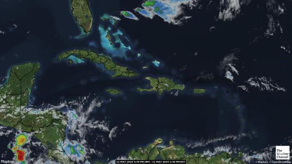 Caribe Mapa satelital del tiempo 