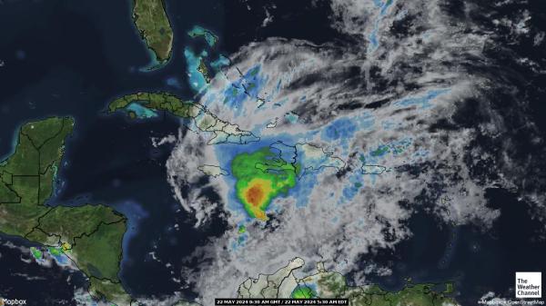 Caraibico Carta meteorologica satellitare 