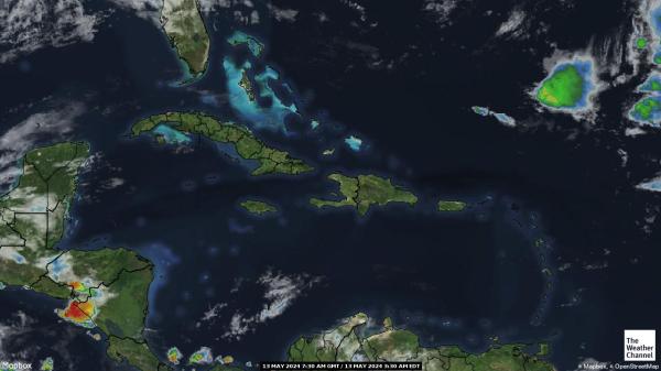 Caribbean Időjárási térkép 