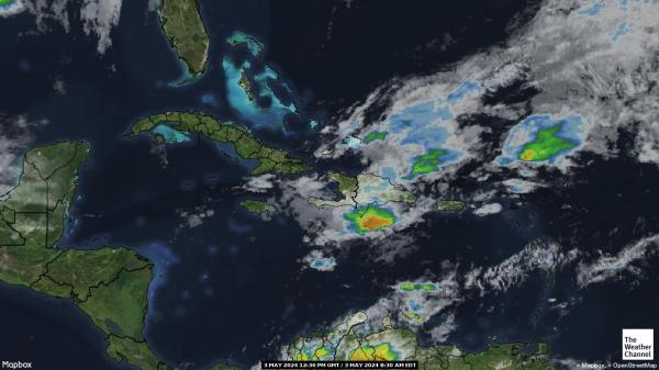 Caribbean Weather Satellite Map 