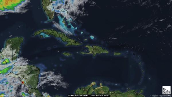 Karaiby Pogoda satelitarna mapa 