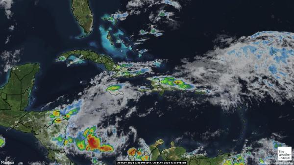 Karibisk Weather Satellite Map 