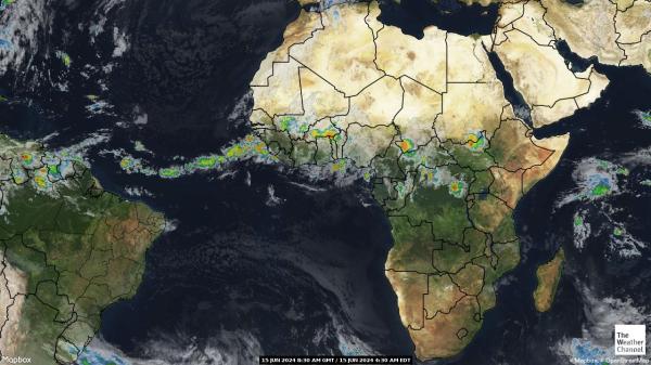 Den sentralafrikanske republikk Værsatellitt kart 