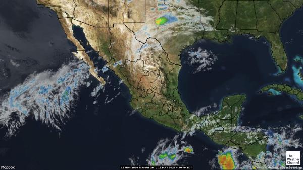 Közép-Amerika Időjárási térkép 