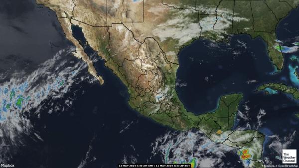 Central America Weather Satellite Map 