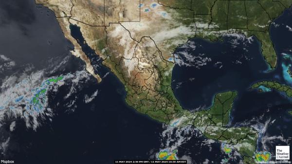 Ameryka środkowa Pogoda satelitarna mapa 