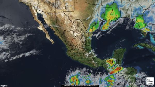Central America Weather Satellite Map 
