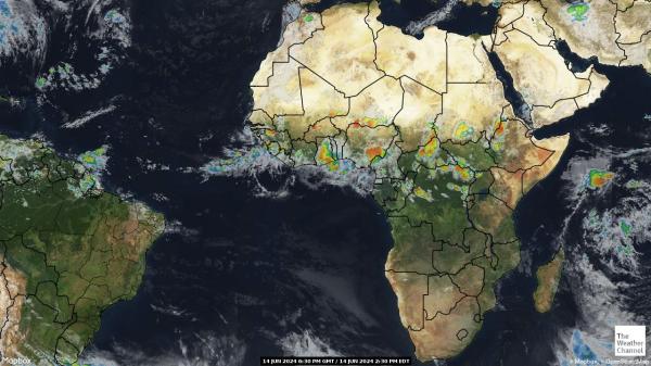 Kongo-Brazzaville Værsatellitt kart 