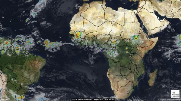 Congo-Kinshasa Počasí Mapa Satelitní 