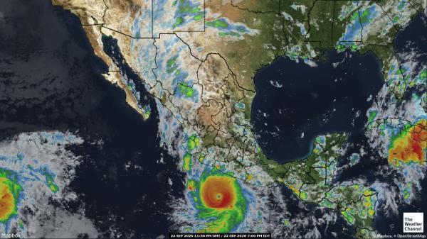 Costa Rica Previsão do tempo nuvem mapa 