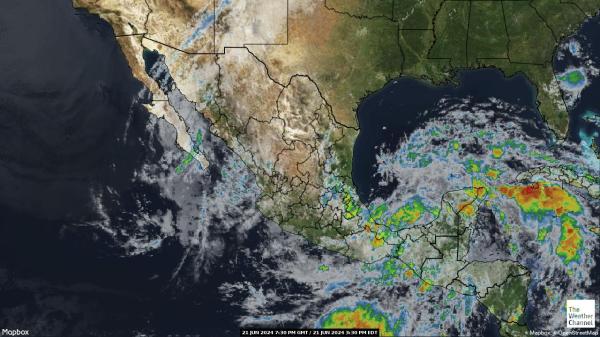 Costa Rica Počasí Mapa Satelitní 