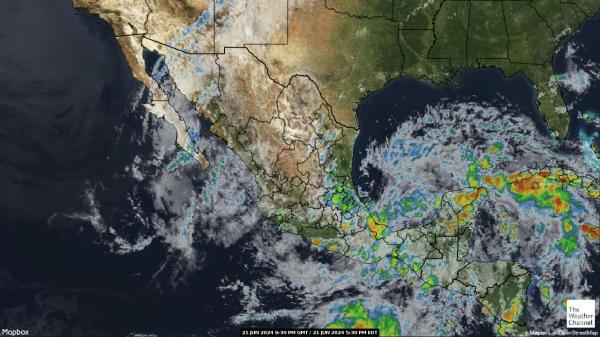 Costa Rica Počasí Mapa Satelitní 