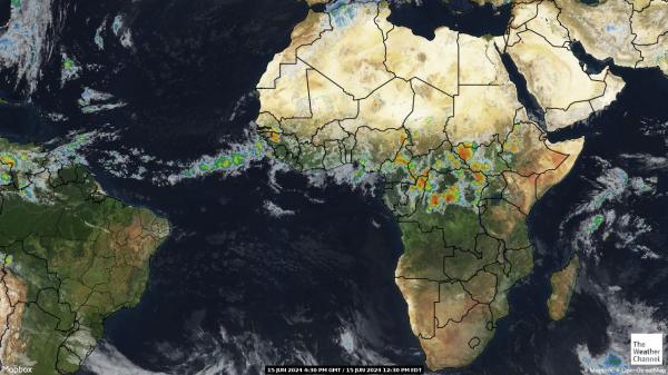 Elfenbenskysten Værsatellitt kart 