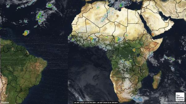 Djibouti Weer wolk kaart 