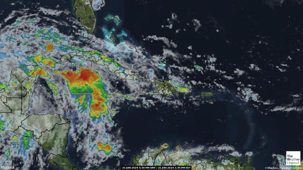 Dominican Republic Počasí Mapa Satelitní 